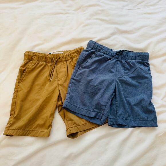 Old Navy Quick Dry Drawstring Shorts Bundle Brown Blue Elastic Waist Size 6/7 - Picture 6 of 6